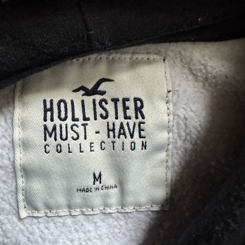 Hollister Must Have Collection Black and Grey Hoodie with Blue and Pink Tie-Dye - Picture 2 of 11